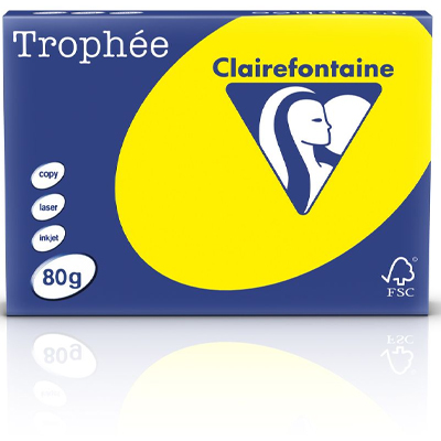 Clairefontaine Trophee Papier /1782C A4 kirschrot/drot 80 g Inh.500 